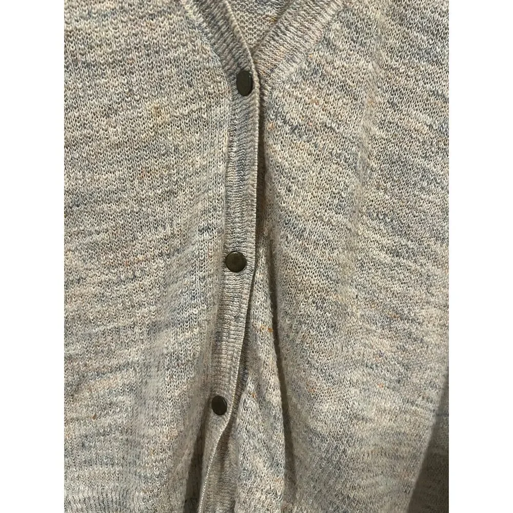 Free People Boho Hippie Oversized TGIF Marled High Low Cardigan Sweater Size XS